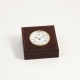 Clock, Brown "Croco" Leather,