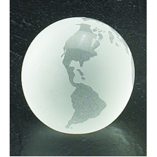 3" Crystal Globe Paperweight 