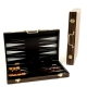 Backgammon Set with Birch Wood Exterior and Black and White Interior