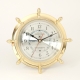 Brass Ship's Wheel Tide/Time Clock, 
