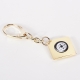 Key Ring w/ Compass, Gold Plated, 